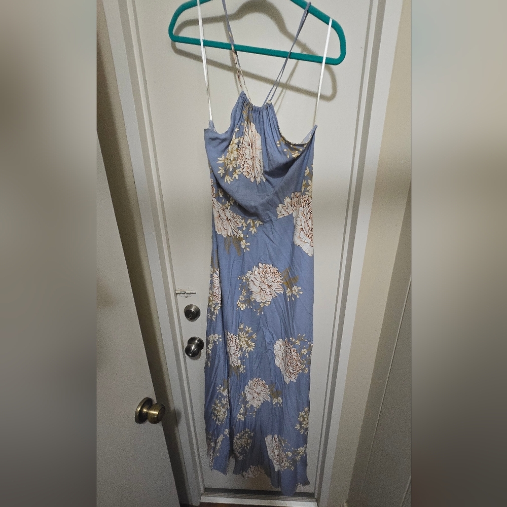 Aakaa Blue Floral Dress